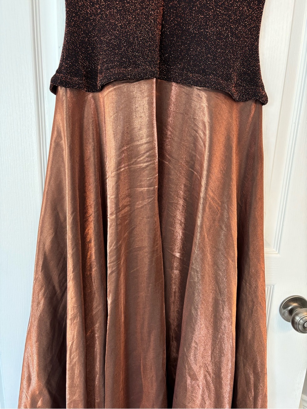 JS Collections Brown and Black Formal Maxi Dress - Picture 3 of 6